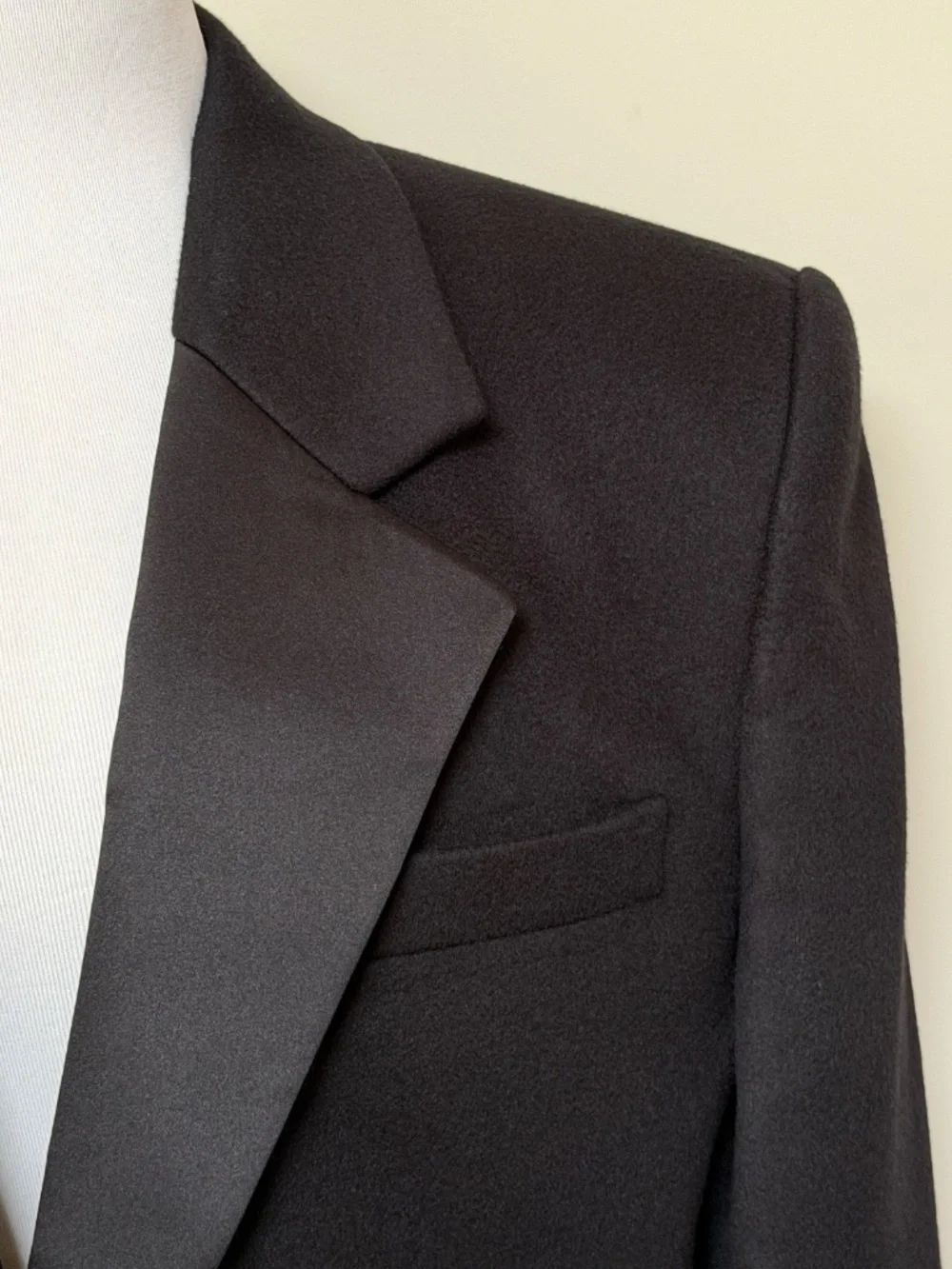 Saint Laurent YSL Runway Oversize Cashmere Wool Tuxedo Blazer Jacket